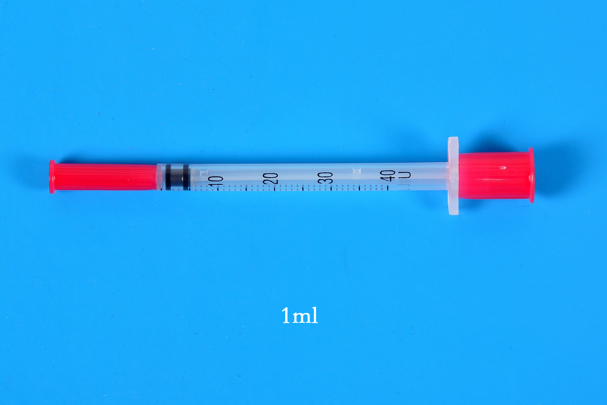 Sterile insulin syringes for single use